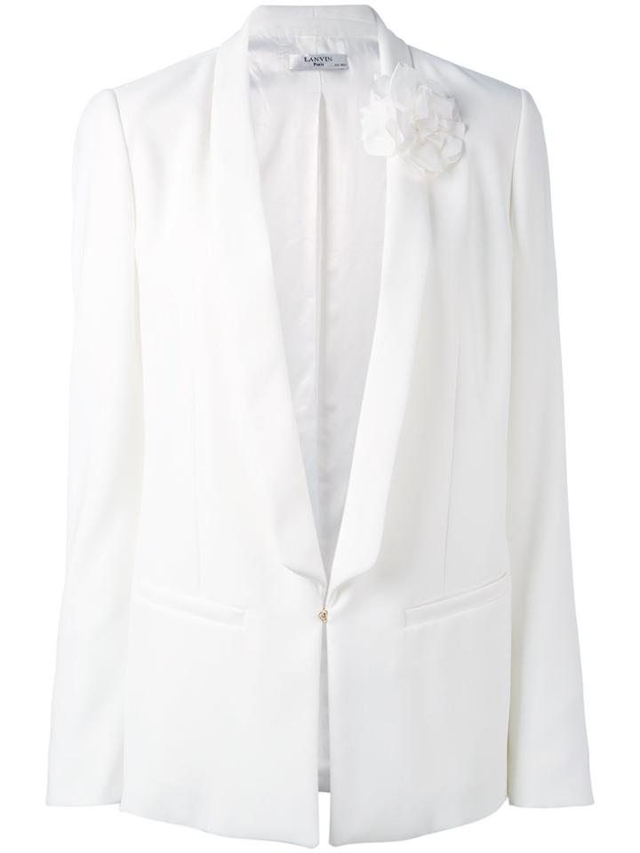 Lanvin Floral Pin Blazer - White