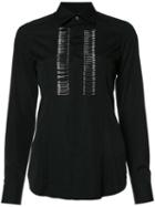 Dsquared2 - Safety Pin Embellished Shirt - Women - Cotton - 38, Black, Cotton