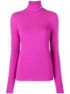 Calvin Klein Basic Roll Neck Jersey - Pink & Purple