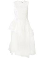 Simone Rocha Frill Floral Patchwork Dress, Women's, Size: 8, Nude/neutrals, Silk/cotton/nylon/nylon