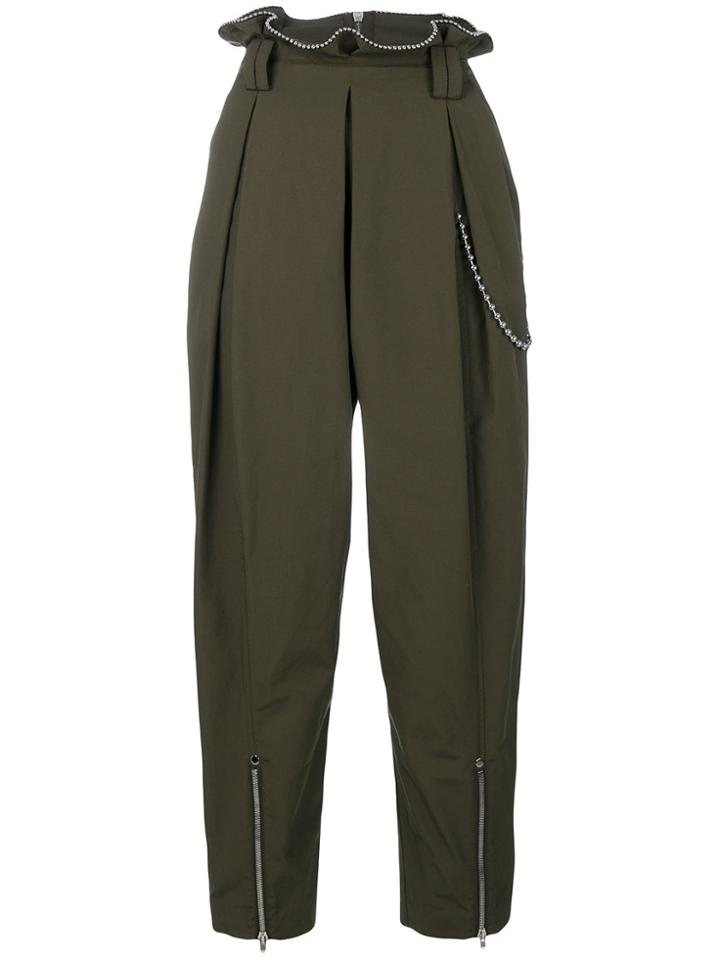 Alexander Wang Ball Chain Trim Trousers - Green