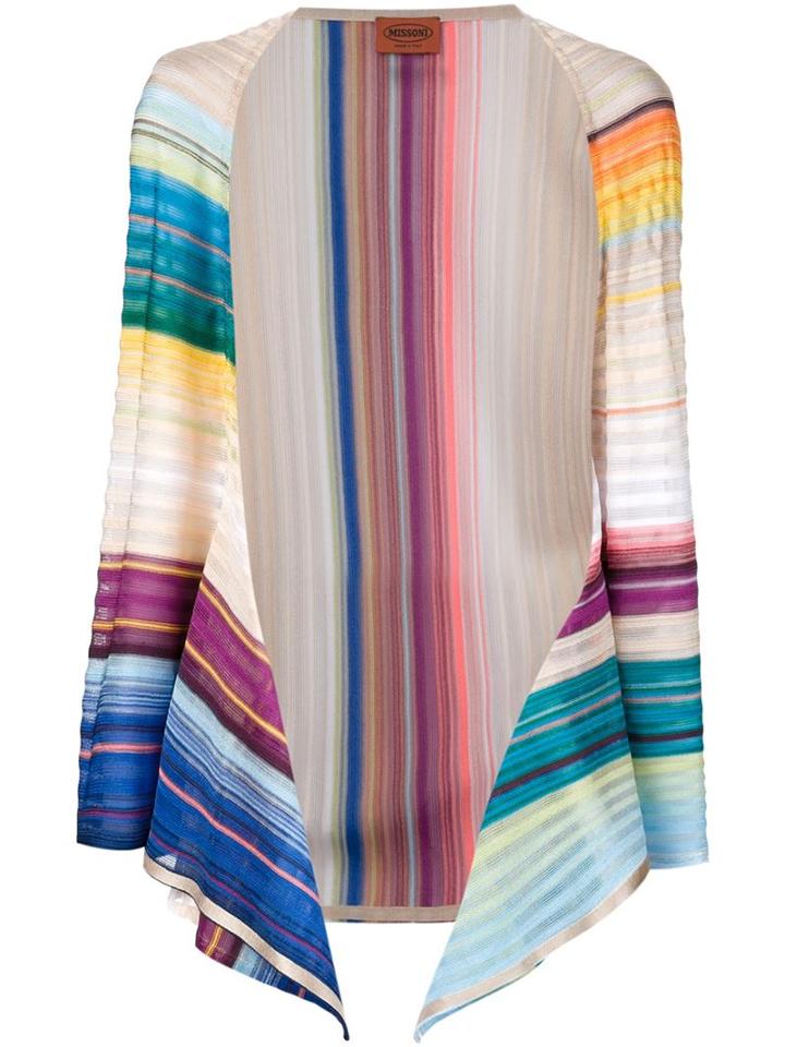 Missoni Woven Stripe Cardigan, Women's, White, Rayon