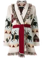 Alanui Fringed Cardi-coat - Nude & Neutrals