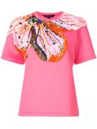 Manish Arora Sequin Flower T-shirt - Pink