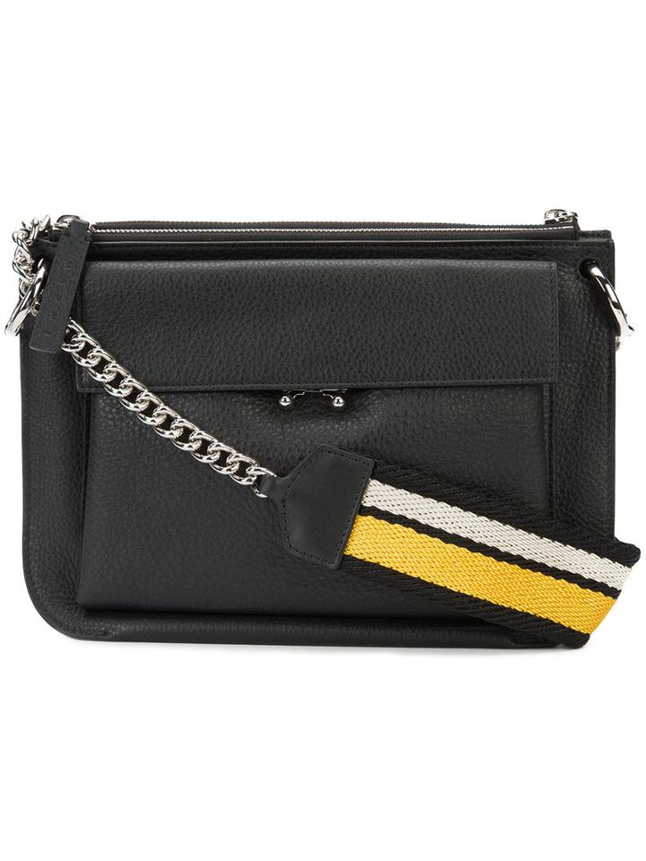 Marni - Strap-detail Shoulder Bag - Women - Leather - One Size, Black, Leather