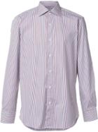 Simeone Napoli Striped Shirt, Men's, Size: 41, White, Cotton