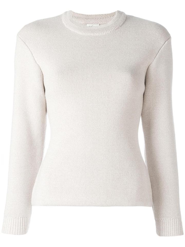 Toteme Crew-neck Jumper, Women's, Size: Small, Nude/neutrals, Cotton/merino
