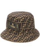 Fendi Ff Print Bucket Hat - Neutrals