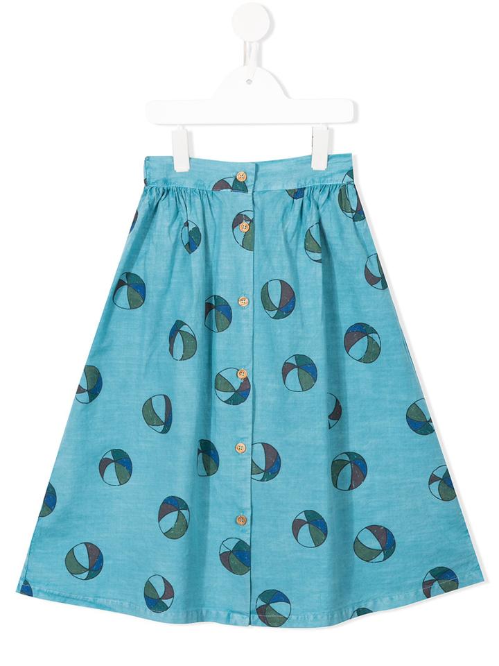 Bobo Choses Beach Ball Print Skirt, Girl's, Size: 6 Yrs, Blue