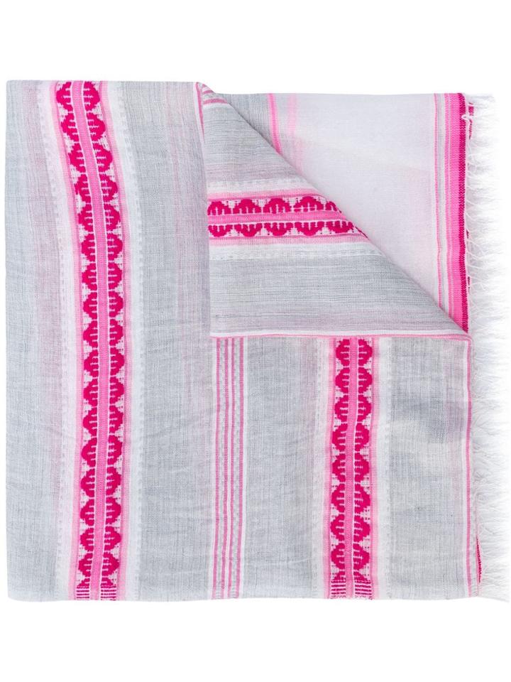Lemlem Ribani Fringed Scarf - Pink
