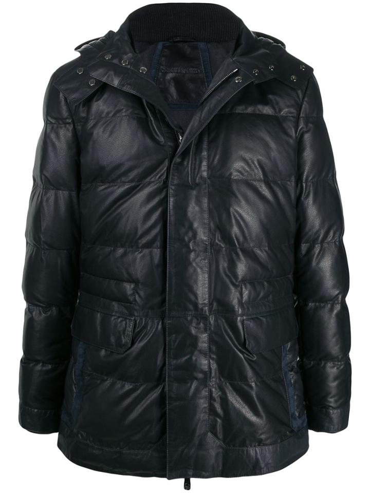 Corneliani Feather Down Puffer Jacket - Black