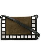 Tomasini - Stud Detail Cross-body Bag - Women - Leather/calf Suede - One Size, Black, Leather/calf Suede