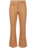 Derek Lam 10 Crosby Cropped Flare Trouser With Tab Details - Nude &