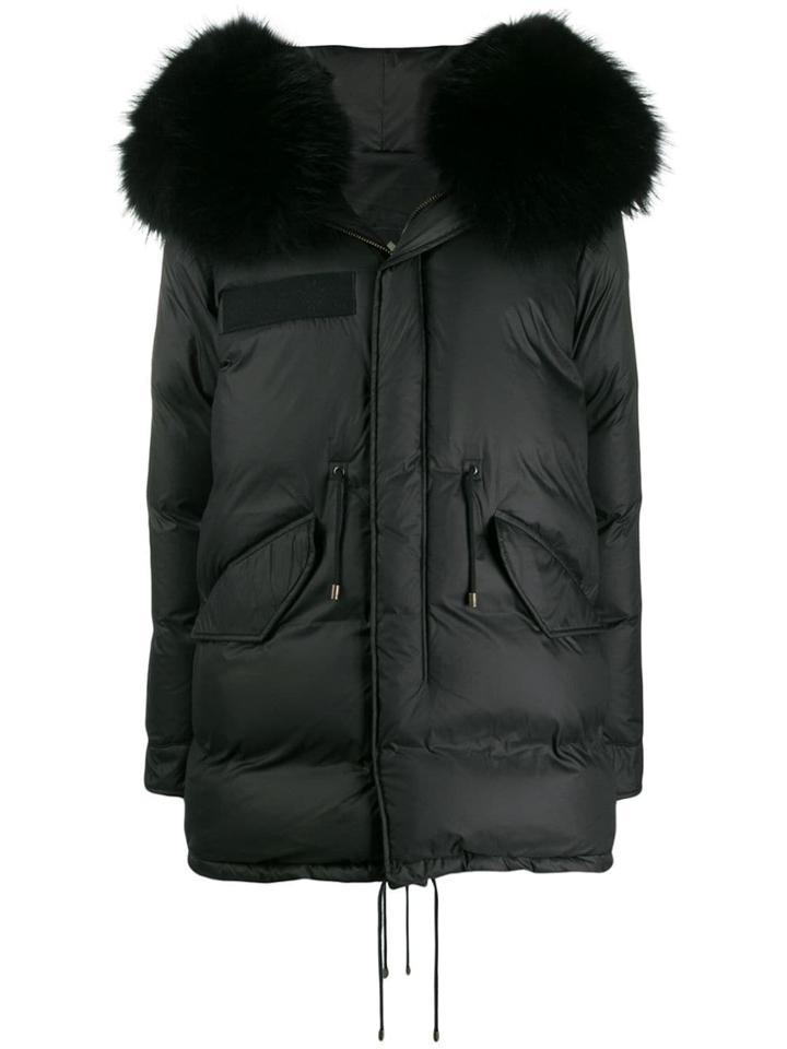 Mr & Mrs Italy Full Zip Puffer Coat - Black