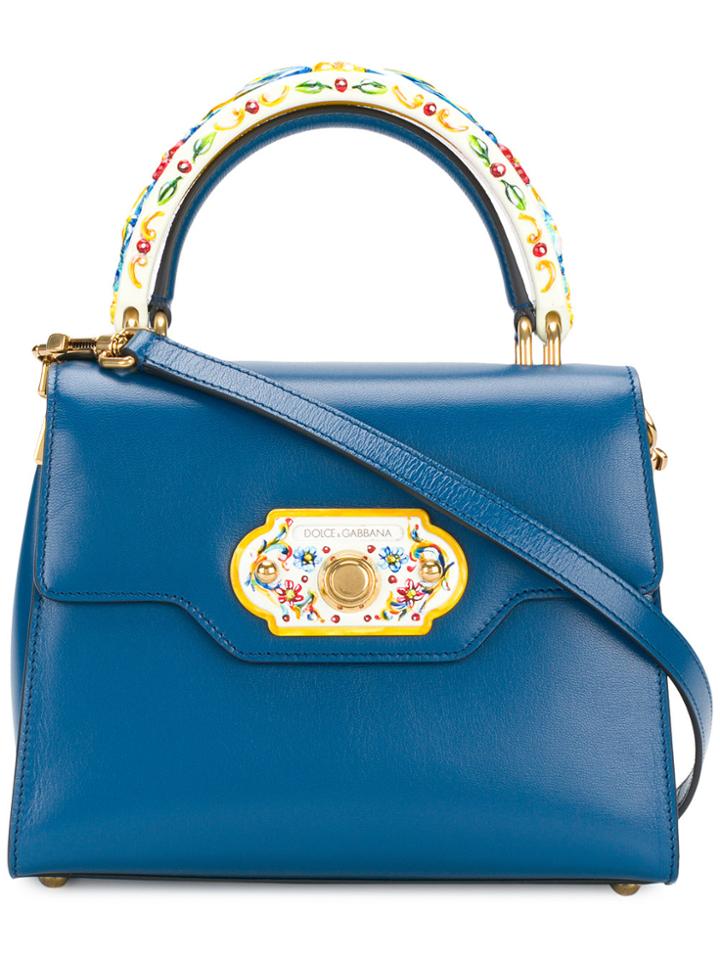 Dolce & Gabbana Welcome Sicily Patterned Tote - Blue