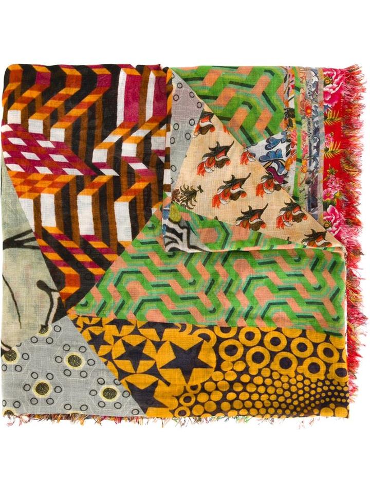 Faliero Sarti 'fiammella' Scarf, Women's, Grey, Silk/cotton/modal/cashmere