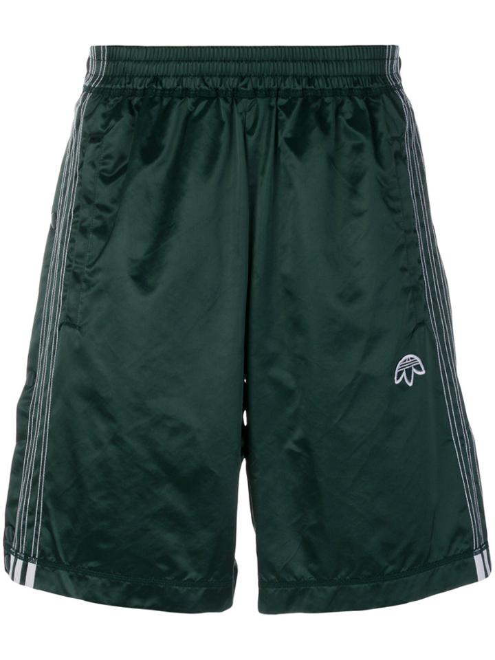 Adidas Originals By Alexander Wang Logo Embroidered Track Shorts -