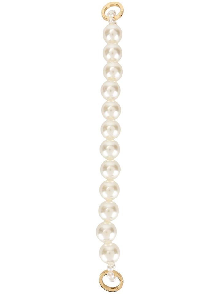 0711 Large Beaded Handle - White