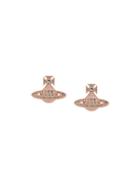 Vivienne Westwood Crystal Logo Stud Earrings - Gold