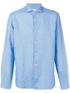 Drumohr Printed Button-up Shirt - Blue