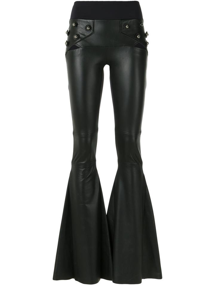 Andrea Bogosian - Wide Leg Trousers - Women - Leather - P, Black, Leather