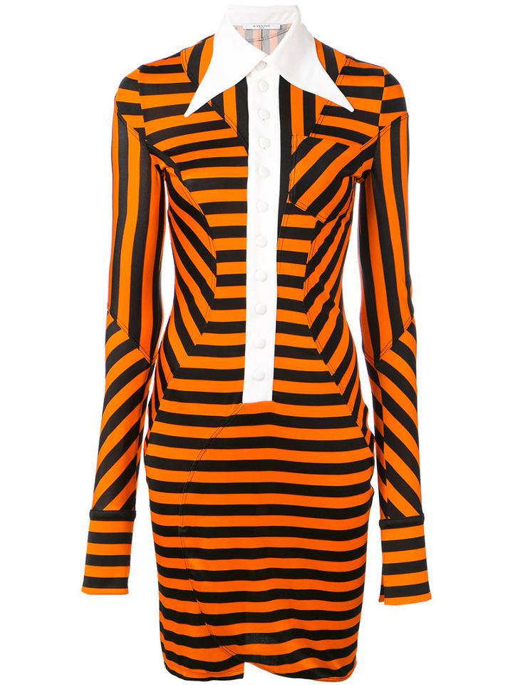 Givenchy - Striped Panelled Dress - Women - Spandex/elastane/viscose - 36, Black, Spandex/elastane/viscose