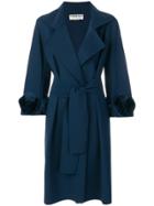 Chiara Boni La Petite Robe Floral Fitted Coat - Blue