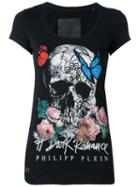 Philipp Plein Butterfly Skull T-shirt, Women's, Size: Small, Black, Cotton/polyamide