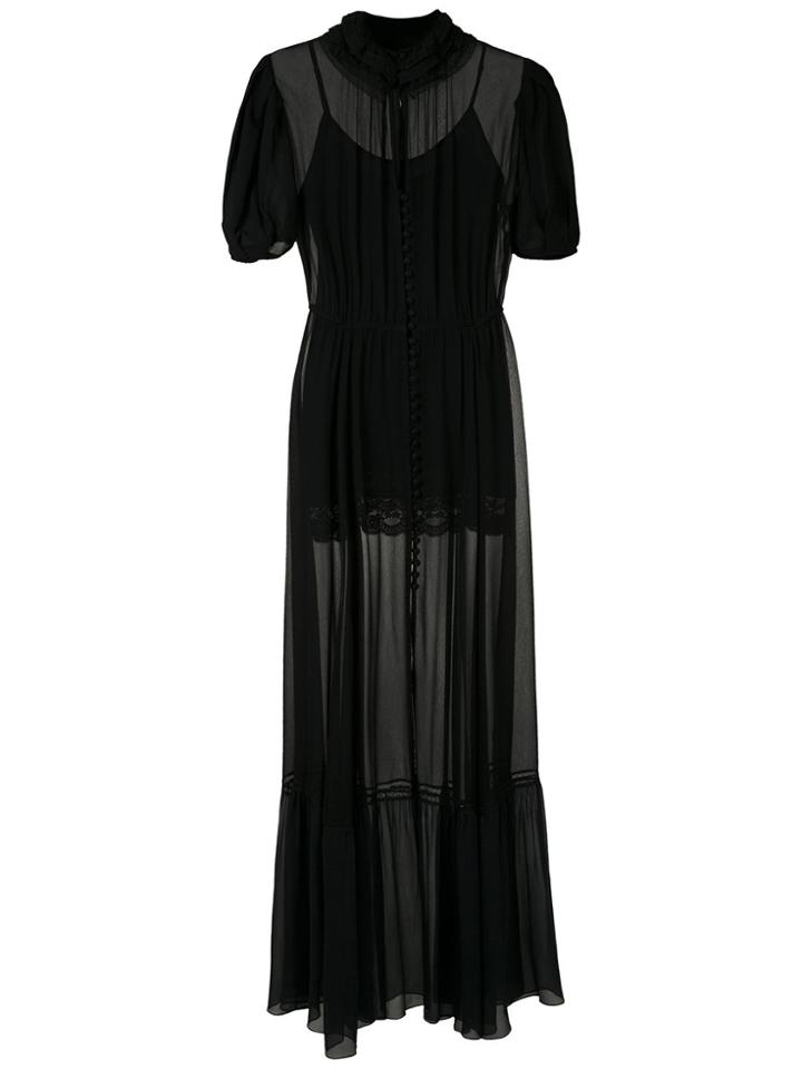 Andrea Bogosian Poli Couture Silk Gown - Black