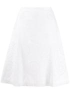 Prada Pre-owned Broderia Anglaise A-line Skirt - White