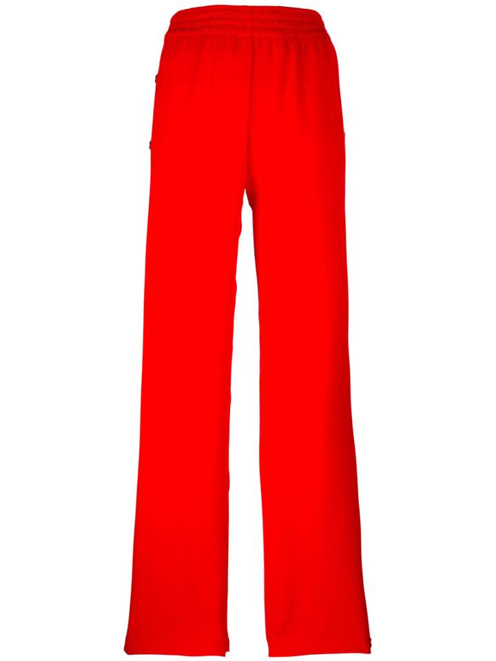 Maison Margiela Fluid Straight Leg Trousers, Women's, Size: 38, Red, Polyester