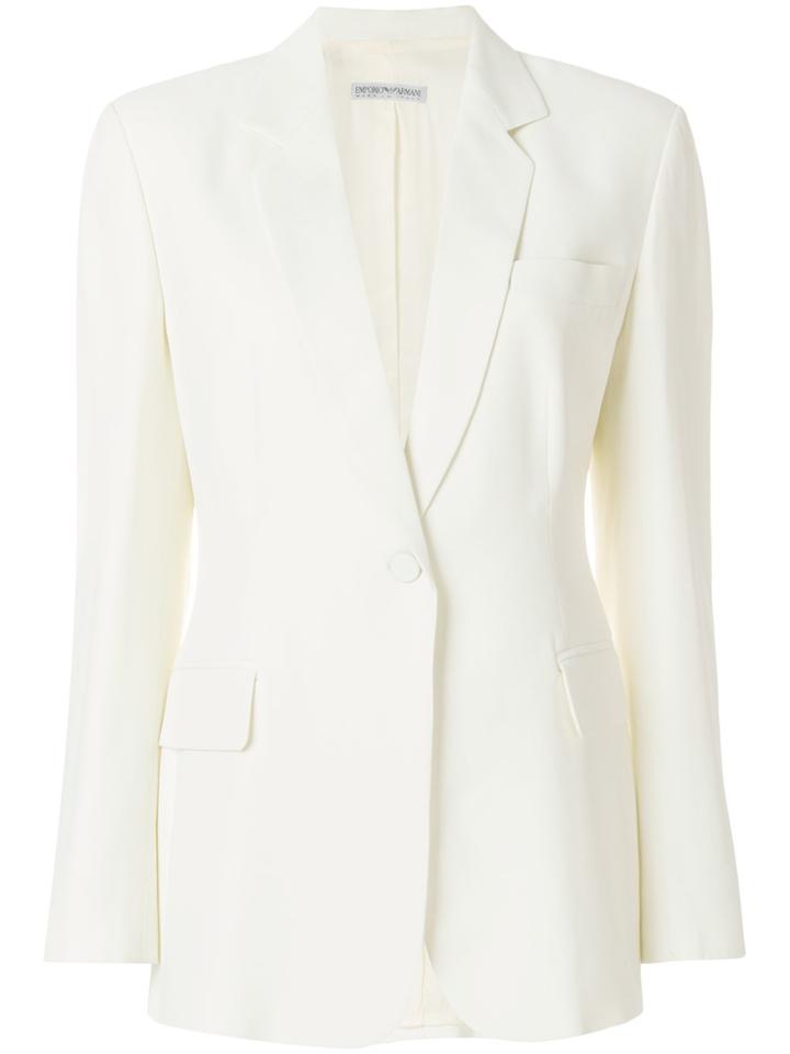Giorgio Armani Vintage Fitted Blazer - White