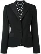 Dolce & Gabbana Peaked Lapel Blazer, Women's, Size: 44, Black, Polyester/spandex/elastane/wool