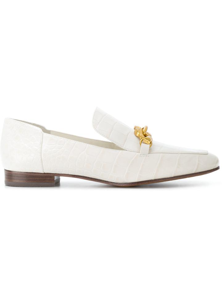 Tory Burch Jessa Horse-hardware Loafers - White