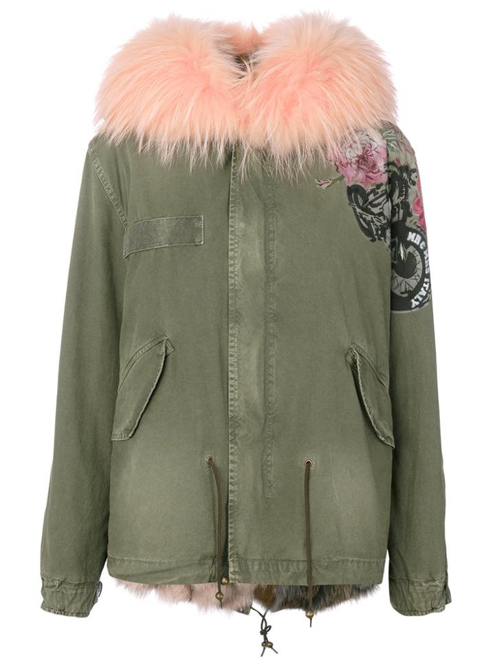 Mr & Mrs Italy Patches Parka Coat - Green