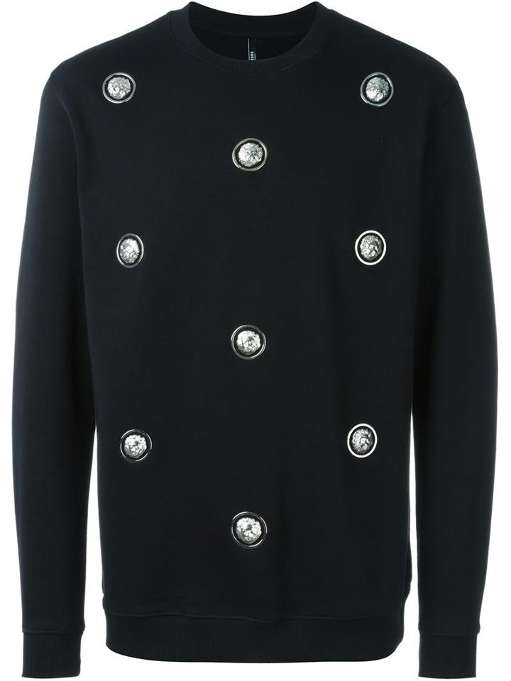 Versus Lion Medallion Sweatshirt, Men's, Size: Xl, Black, Cotton