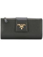 Prada Saffiano Large Portfolio Wallet - Black