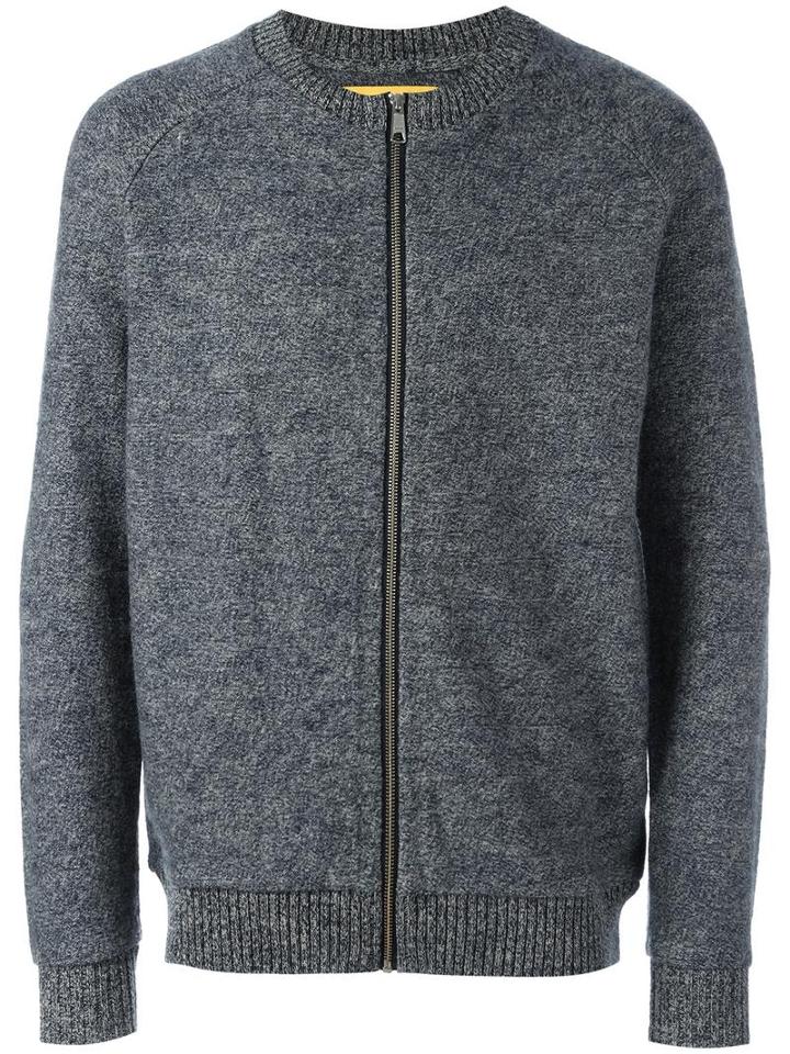 Journal 'boiled' Zip Up Cardigan, Men's, Size: Small, Grey, Wool