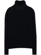Ami Alexandre Mattiussi Oversized Turtleneck Sweater, Men's, Size: Medium, Black, Nylon/wool/alpaca