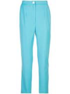 Natasha Zinko Cropped Tapered Trousers - Blue