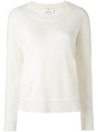 Allude Crew Neck Jumper, Women's, Size: Medium, White, Cashmere/virgin Wool