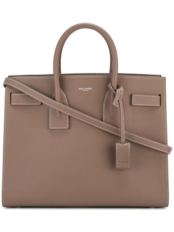 Saint Laurent - Small Sac De Jour Tote - Women - Leather - One Size, Women's, Nude/neutrals, Leather