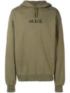 Geym Embroidered Loose Hoodie - Green