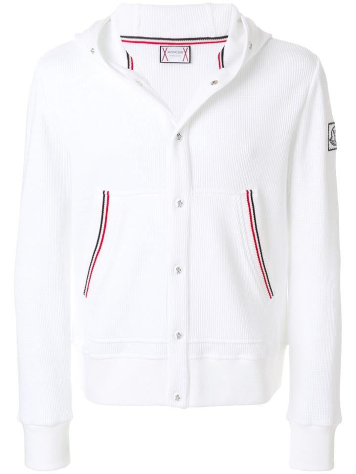 Moncler Gamme Bleu Logo Hooded Sweatshirt - White