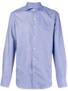 Canali Spread Collar Classic Shirt - Blue