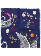 Gucci Space Animals Print Scarf - Blue