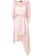 Magda Butrym Ruffled Button Dress - Pink & Purple