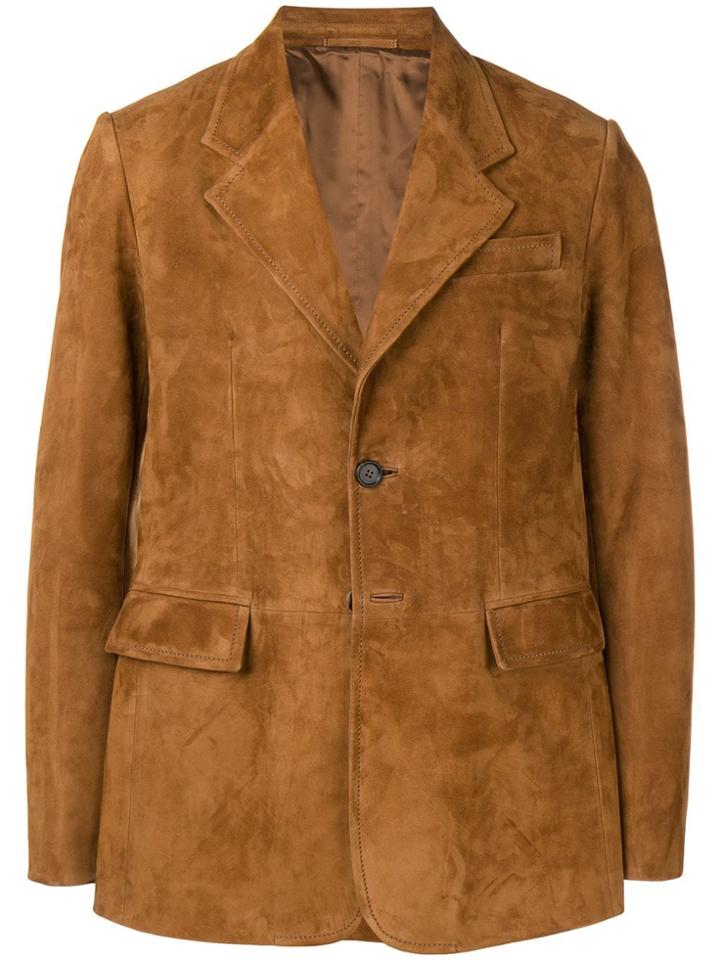Prada Single Breasted Blazer - Brown