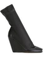 Rick Owens Wedge Booties, Women's, Size: 39, Black, Calf Leather/leather/rubber