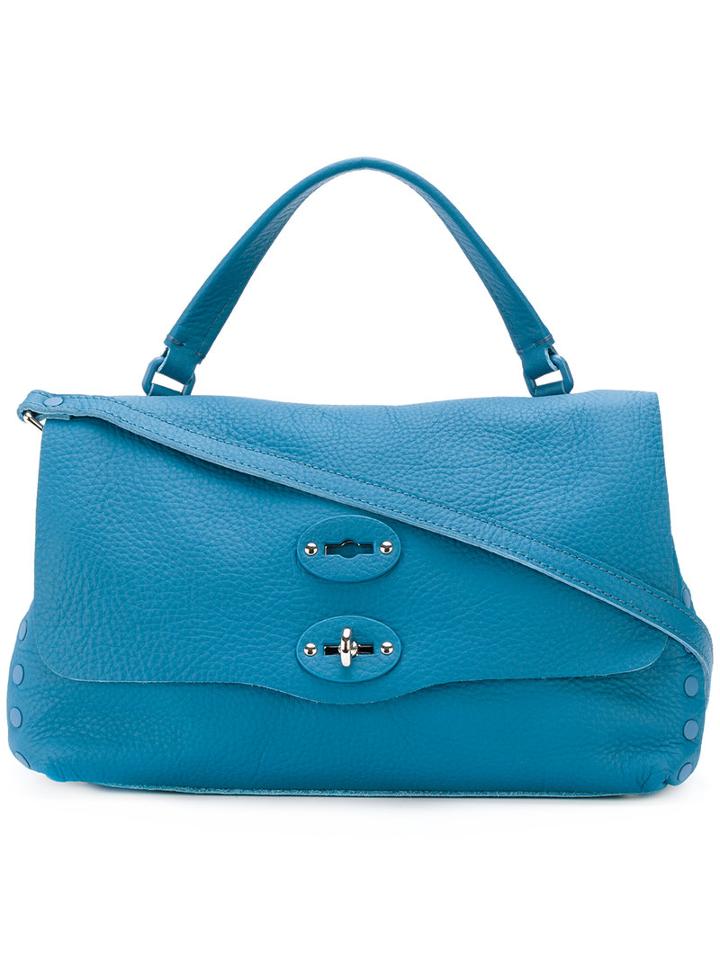 Zanellato - Fold Over Tote Bag - Women - Calf Leather - One Size, Blue, Calf Leather